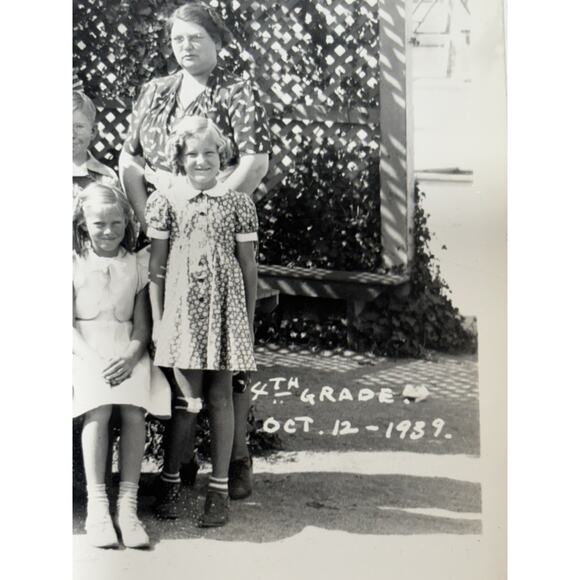5 Vintage 1938 - 1941 Photos School Children Class Daniel Freeman School - Picture 8 of 10